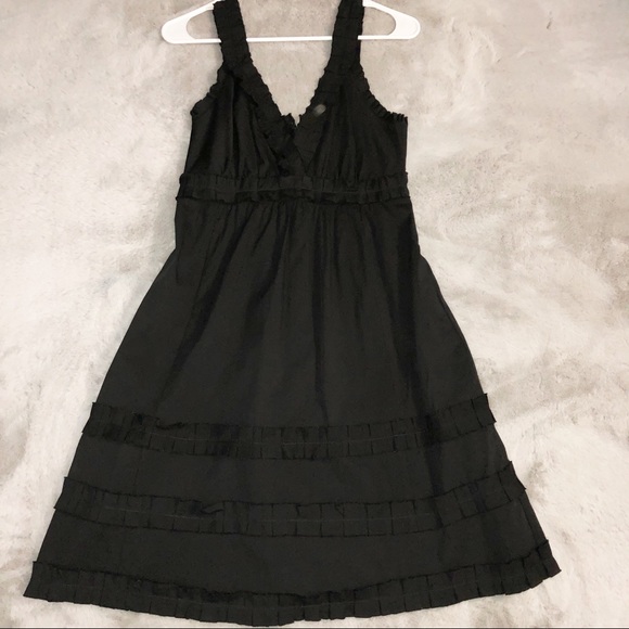 Left of Center Dress Sleeveless Black Ruffle Chic - Picture 2 of 10